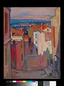 AUGUSTIN FERRANDO 1880-1957 10-  Oran, les bas quartiers  et le port